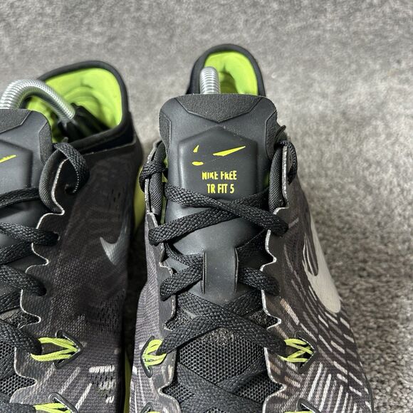 NIKE Free TR Fit 5.0 704695-017 Women's Sz 11 Black Metallic Volt Running Shoes - Picture 4 of 12